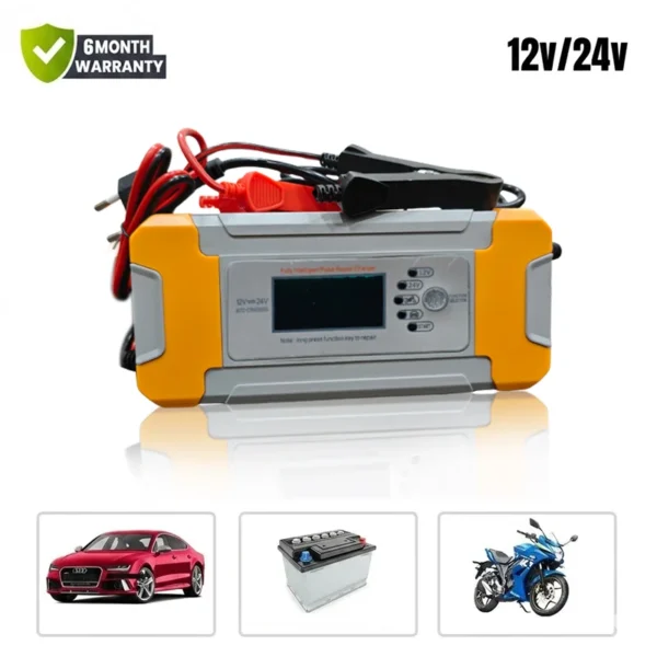 Smart 12V/24V Battery Charger with Pulse Repair Technology