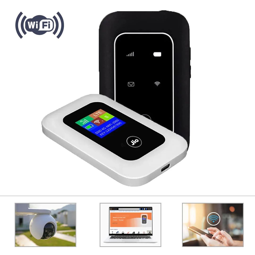 Jio 4G/4G+ Pocket Wi-Fi Router with Built-in Display